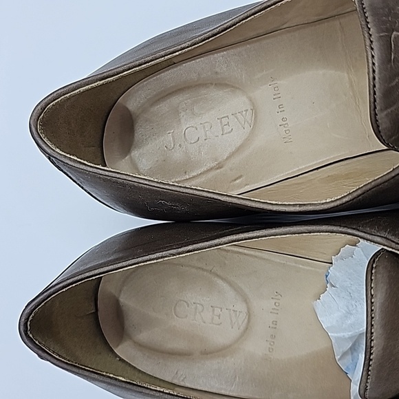 J. Crew Buckle Matte Brown Oxford Flats Size 10.5 womens - Picture 4 of 5